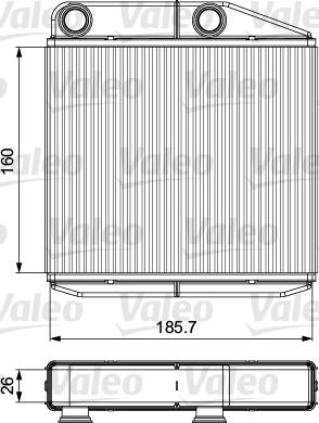 Valeo 811502 - Радиатор отопит салон OPEL CORSA D 06-14 autosila-amz.com