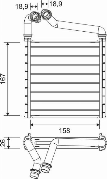 Valeo 811633 - Теплообменник, отопление салона autosila-amz.com