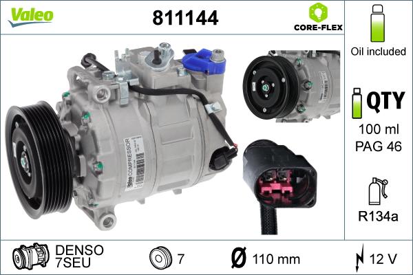 Valeo 811144 - Компрессор кондиционера autosila-amz.com