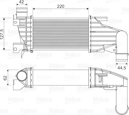 Valeo 818555 - Интеркулер, теплообменник турбины autosila-amz.com