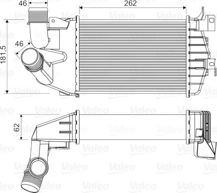 Valeo 818556 - Интеркулер, теплообменник турбины autosila-amz.com