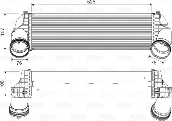 Valeo 818562 - Интеркулер, теплообменник турбины autosila-amz.com