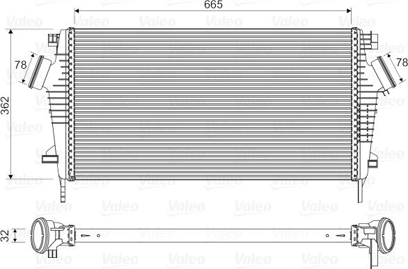 Valeo 818603 - Интеркулер, теплообменник турбины autosila-amz.com