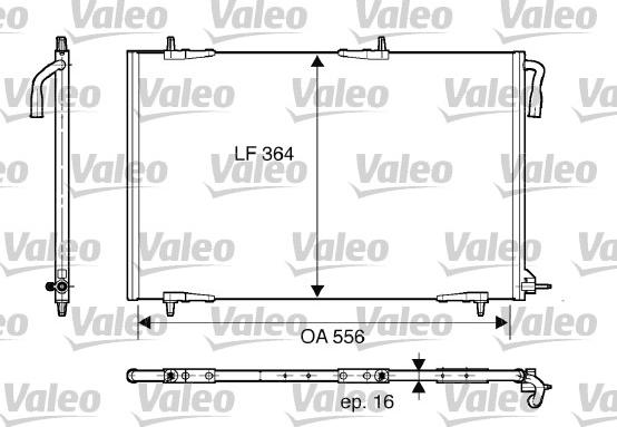 Valeo 818000 - Конденсатор кондиционера autosila-amz.com