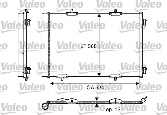 Valeo 818015 - Конденсатор кондиционера autosila-amz.com