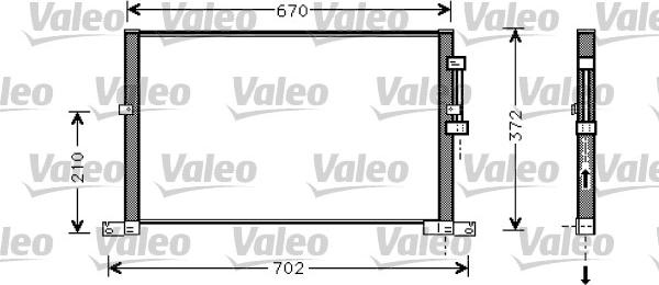 Valeo 818023 - Конденсатор кондиционера autosila-amz.com