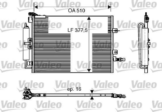 Valeo 818165 - Конденсатор кондиционера autosila-amz.com