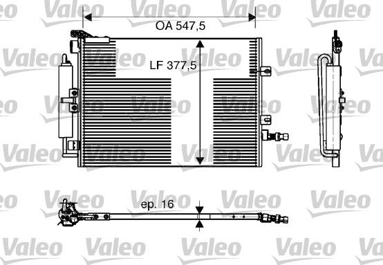 Valeo 818166 - Конденсатор кондиционера autosila-amz.com