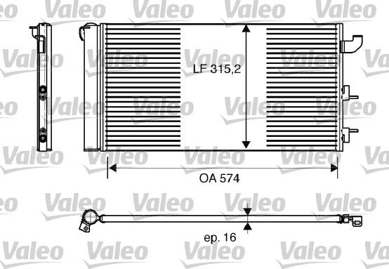 Valeo 818162 - Конденсатор кондиционера autosila-amz.com