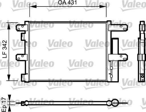 Valeo 818116 - Конденсатор кондиционера autosila-amz.com