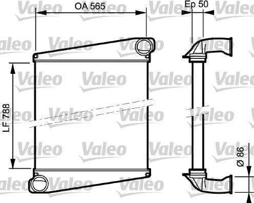 Valeo 818874 - Интеркулер, теплообменник турбины autosila-amz.com