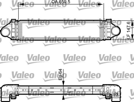 Valeo 818238 - Интеркулер, теплообменник турбины autosila-amz.com