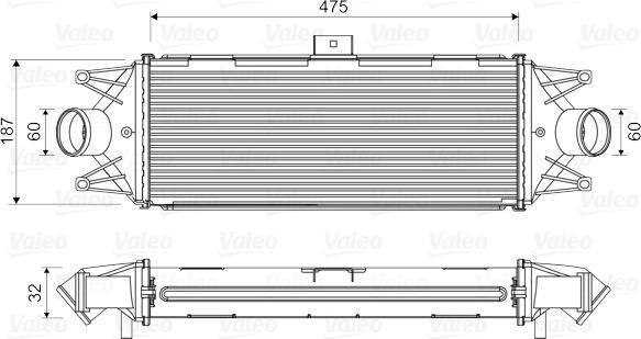 Valeo 818724 - Интеркулер, теплообменник турбины autosila-amz.com