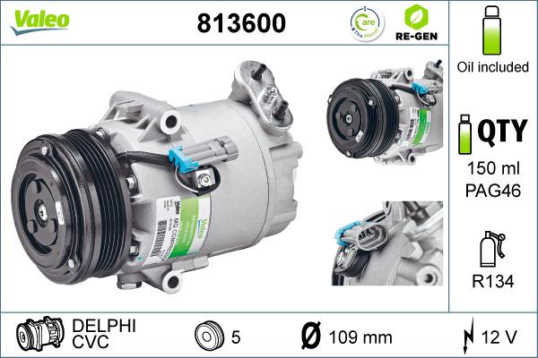 Valeo 813600 - Компрессор кондиционера autosila-amz.com