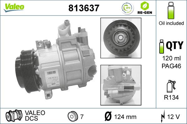 Valeo 813637 - Компрессор кондиционера autosila-amz.com