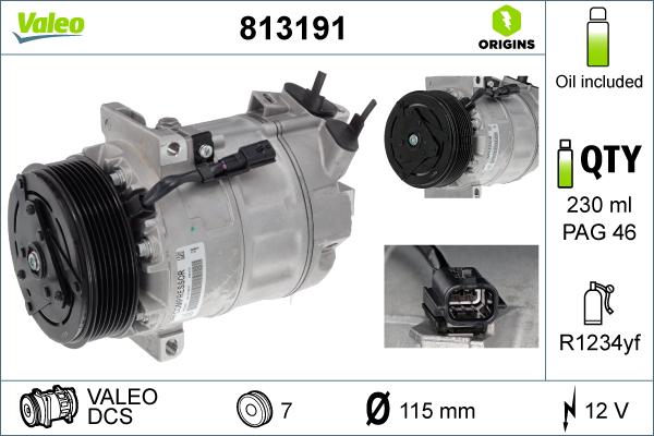 Valeo 813191 - Компрессор кондиционера autosila-amz.com