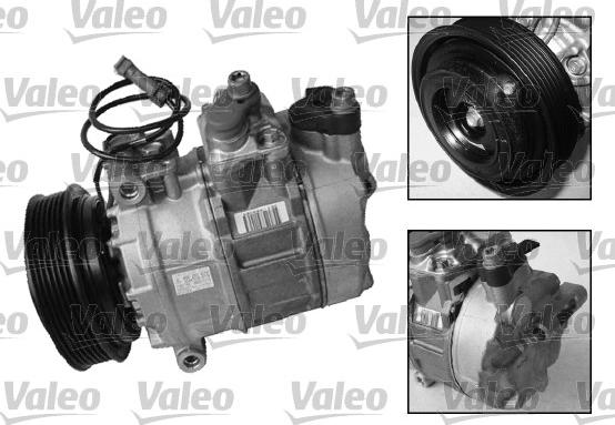 Valeo 813166 - Компрессор кондиционера AUDI A4 B5, A6 C4, A6 C5, A8 D2, ALLROAD C5 PORSCHE 911, 911 TARGA, BOXSTER, autosila-amz.com