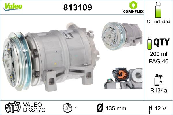 Valeo 813109 - Компрессор кондиционера autosila-amz.com