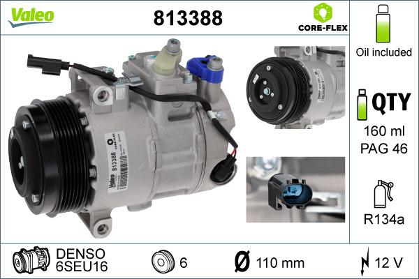 Valeo 813388 - Компрессор кондиционера autosila-amz.com