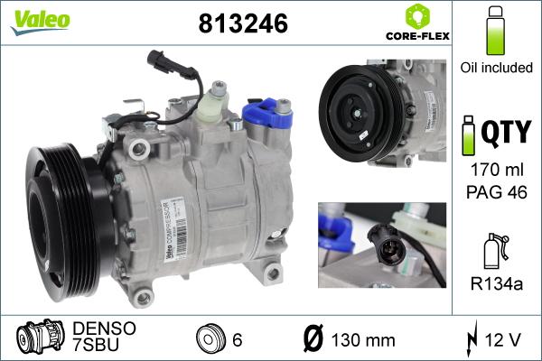 Valeo 813246 - Компрессор кондиционера autosila-amz.com