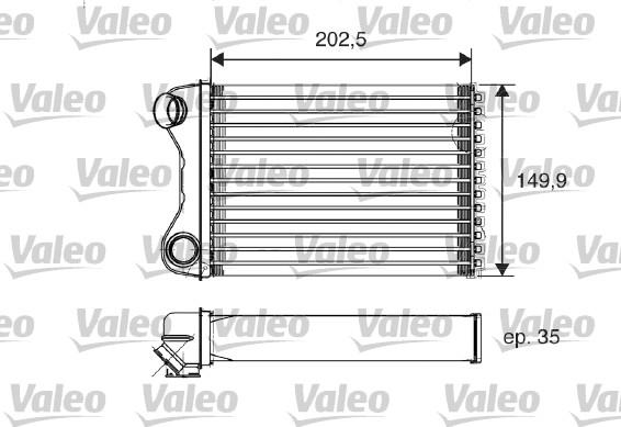 Valeo 812211 - Радиатор отопителя Fiat Punto autosila-amz.com
