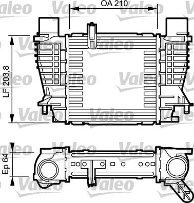 Valeo 817999 - Интеркулер, теплообменник турбины autosila-amz.com