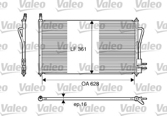 Valeo 817493 - Конденсатор кондиционера autosila-amz.com