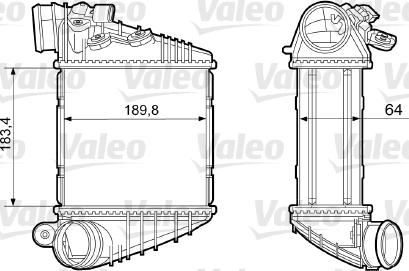 Valeo 817457 - Интеркулер, теплообменник турбины autosila-amz.com