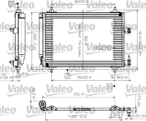 Valeo 817464 - Конденсатор кондиционера autosila-amz.com