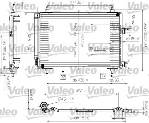 Valeo 817524 - Конденсатор кондиционера autosila-amz.com