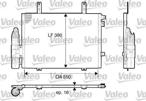 Valeo 817662 - Конденсатор кондиционера autosila-amz.com