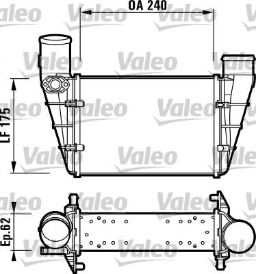 Valeo 817625 - Интеркулер, теплообменник турбины autosila-amz.com
