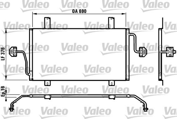 Valeo 817065 - Конденсатор кондиционера autosila-amz.com