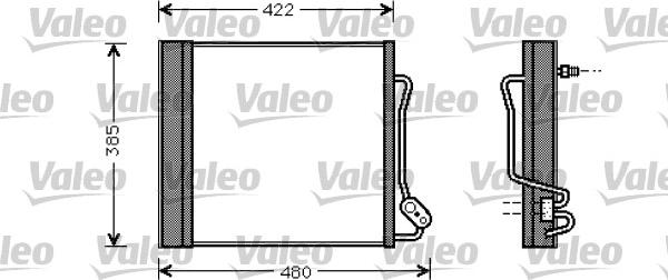 Valeo 817801 - Конденсатор кондиционера autosila-amz.com