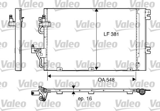 Valeo 817839 - Конденсатор кондиционера autosila-amz.com