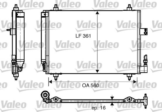 Valeo 817824 - Конденсатор кондиционера autosila-amz.com