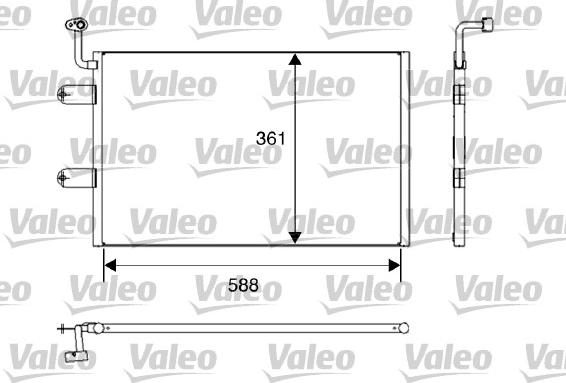 Valeo 817245 - Конденсатор кондиционера autosila-amz.com