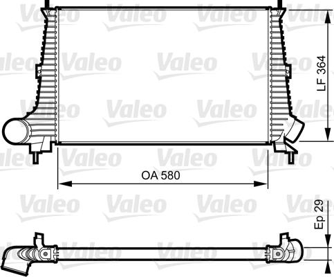 Valeo 817276 - Интеркулер, теплообменник турбины autosila-amz.com