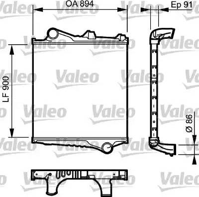 Valeo 817774 - Интеркулер, теплообменник турбины autosila-amz.com