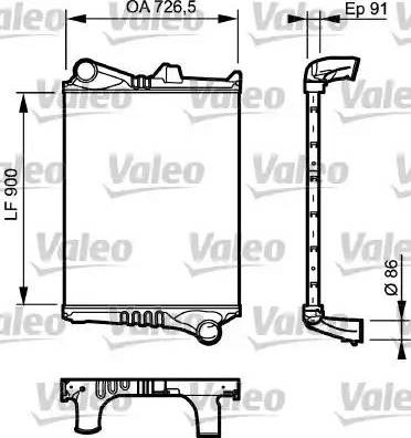 Valeo 817775 - Интеркулер, теплообменник турбины autosila-amz.com