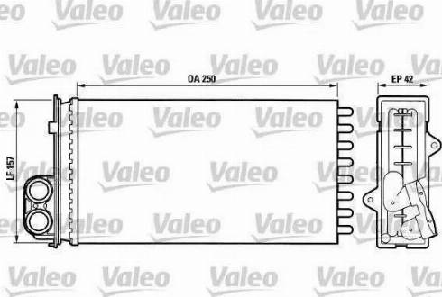 Valeo 883976 - Радиатор печки Peugeot 405 all 87-93/406 all 95> autosila-amz.com