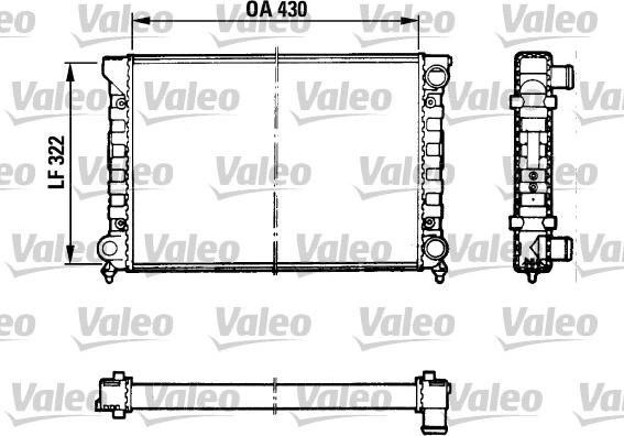 Valeo 883869 - радиатор системы охлаждения!\ VW Passat 1.6/1.8 88-92 autosila-amz.com