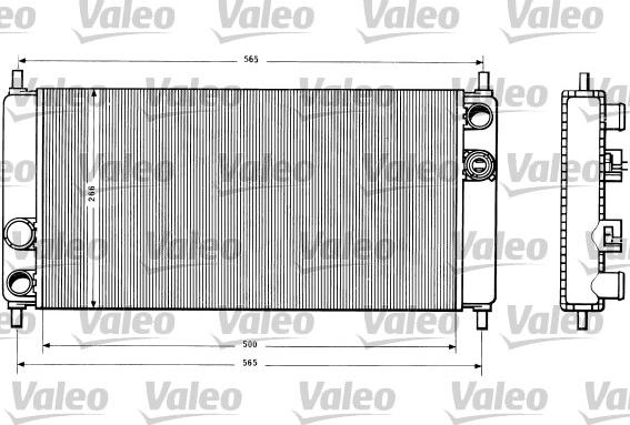 Valeo 883830 - Радиатор, охлаждение двигателя autosila-amz.com