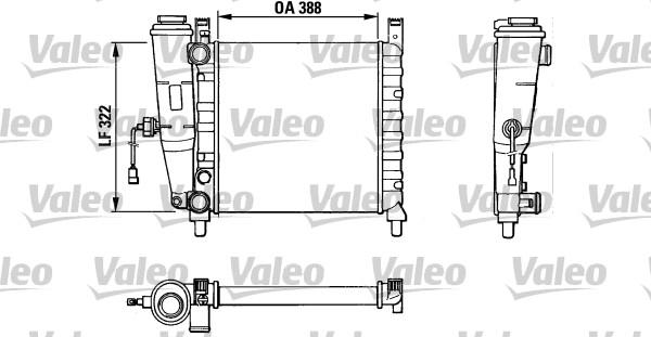 Valeo 883827 - Радиатор, охлаждение двигателя autosila-amz.com