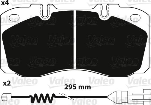 Valeo 882234 - Тормозные колодки, дисковые, комплект autosila-amz.com