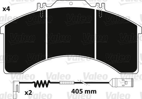 Valeo 882231 - Тормозные колодки, дисковые, комплект autosila-amz.com