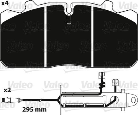 Valeo 882238 - Тормозные колодки, дисковые, комплект autosila-amz.com