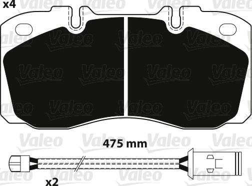 Valeo 882233 - Тормозные колодки, дисковые, комплект autosila-amz.com