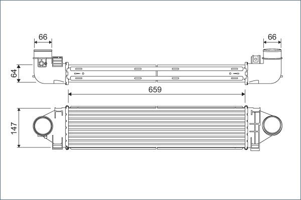 Valeo 822926 - Интеркулер, теплообменник турбины autosila-amz.com