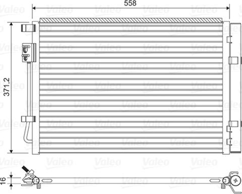 Valeo 822597 - Конденсатор кондиционера autosila-amz.com